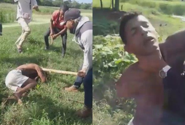 Thief Clubbed And Dragged Away By Cop