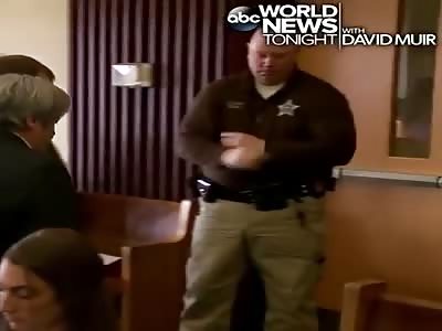 Convicted handcuffed Paedophile gets head butted by another prisoner in court