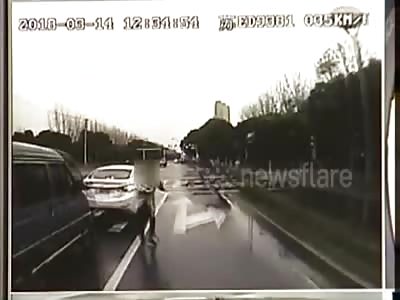 BUS vs elderly lady 