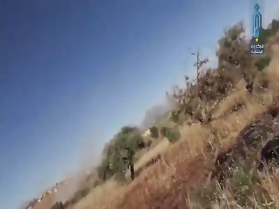 Reporter Almost Gets Hit By Barrel Bomb Missing Him By A Cunt Hair.