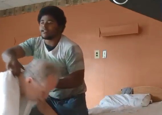 Scumbag Caretaker Beats Up Handicapped Elderly Man