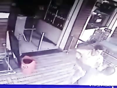 Boy was robbing a store there the police arrived