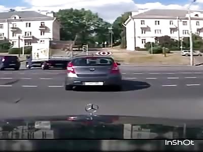 Two men run over