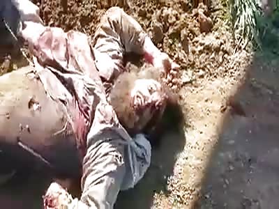 Burial of several bodies of daesh and isis