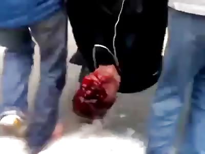 In the city of azwaz in Iran the shooting resulted in the terrible death of this man