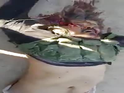 Member daesh brutally dead with broken head