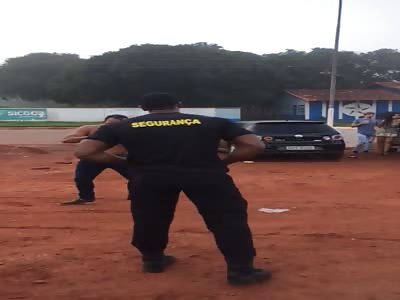 Security are called to fight for an alcoholic was drunk and almost lynched