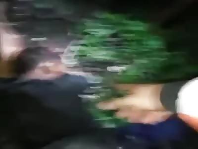 Thief gets caught by the owner of the house, he picks up at the end,