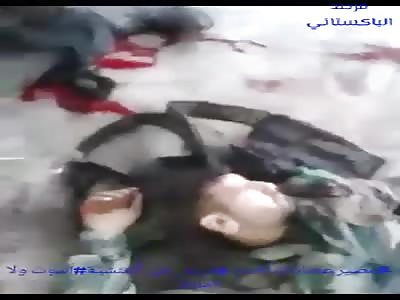 Daesh soldiers shot dead in pain and immersed in their own blood