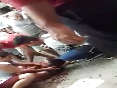 Man agonizing Stabbed