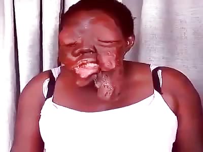 Black Woman with horrific face