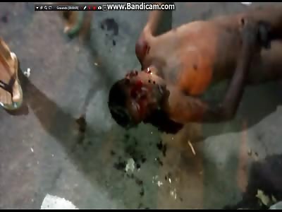 Thief fainted from being lynched