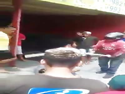 thief brutally beating