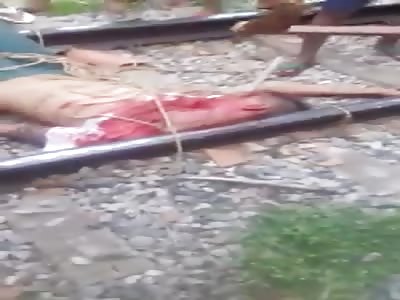 Man being brutally Murdered 