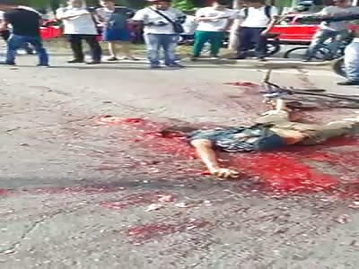 Cyclist Exploded After Being Run Over By Truck