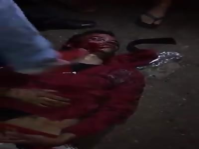 Thief brutally beating 