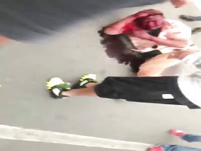 MAN BRUTALLY BEATING