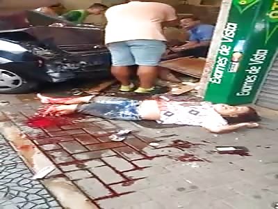 Woman agonizing after accident 