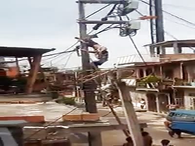 accident on the pole 