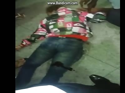 (cctv)young man being executed in serra city 