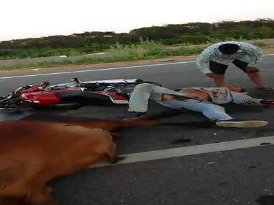 horrific accident  with man 