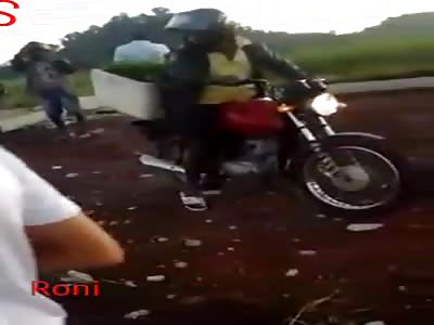 biker dies live in a car crash