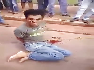 Thief caught stealing receives instant justice