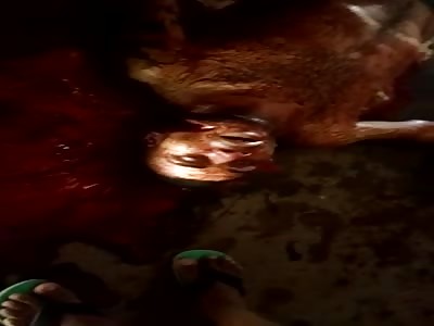 man was brutally murdered with blows of machete