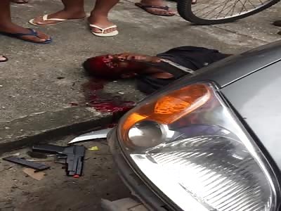 Thief agonizing after shot by police