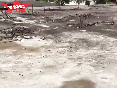 Car run off a man roof and drop between two house