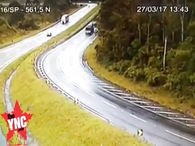 youth fly's out of his car 