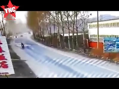 man gets his head crushed