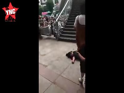 woman died when she fallen down stairs 