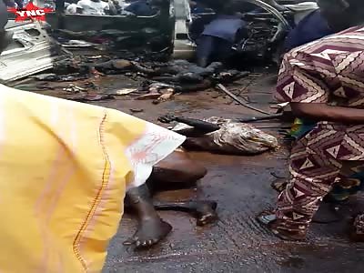  Bus Caught Fire  And many Burnt deadPassengers  