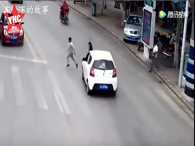 the zebra  crossing made him fly