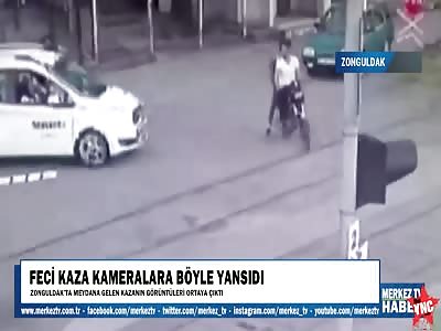 freinds get crushed under train while trying to pass it on there bike 