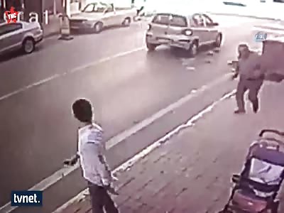 79 Year old woman dies when crossing a road in turkey