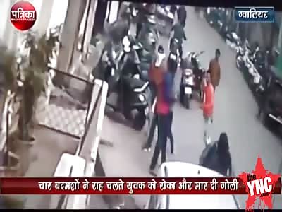 A property dealer was shot dead  in the Gwalior City Madhya Pradesh