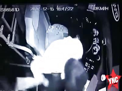 bus driver receives a beating from a passenger