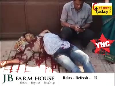 Man  was stabbed to death by his brother Outside Malkajgiri Court,India