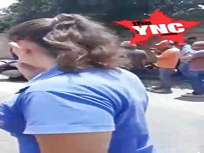 police a put dead man in the back of there car in Brazil 