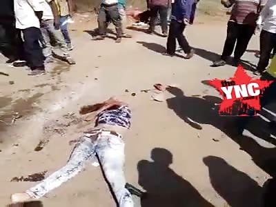 A terrible accident in   in Mysore Near Andolana circle,Mysuru, Karnataka