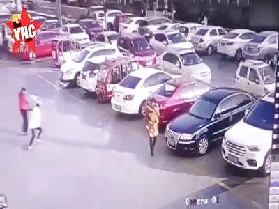 [better close up version ]   a huge billboard falls onto a woman in Shandong