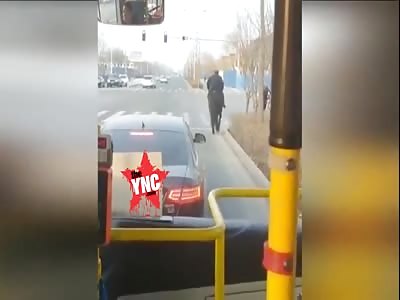 mans car broke down must not be late for work