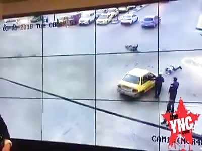 A motorcycle accident at the intersection of the swimming pool in Baghdad