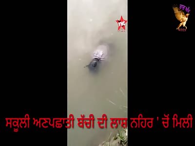 The body of the school girl was found in the canal 