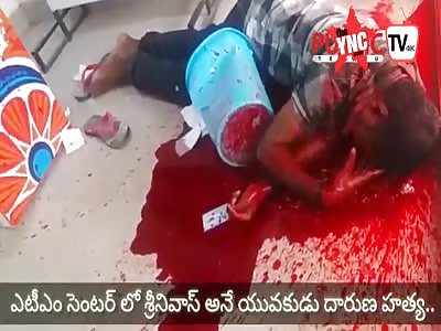 youth named Srinivas shot dead in the ATM center of Ganesh Nagar