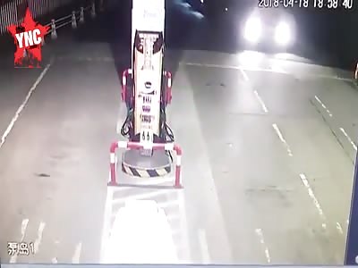 man hit by a truck   in Hangzhou, Zhejiang Province