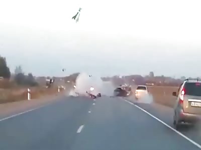 Two bikers die after Brutally hitting cars head on.