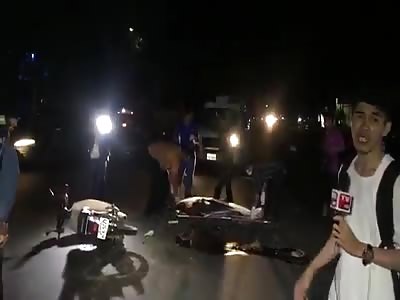 Live on CNN - Womans head shattered and brain left on the road after accident